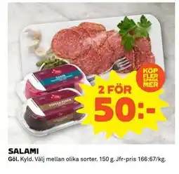 Coop Daglivs SALAMI, SEK 50 erbjuda