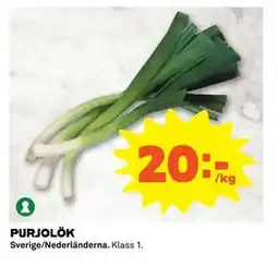 Coop Daglivs PURJOLÖK, SEK 20 erbjuda