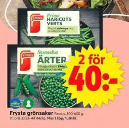 ICA Supermarket Findus Frysta grönsaker erbjuda