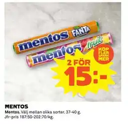 Coop Daglivs MENTOS, SEK 15 erbjuda