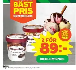 Coop Daglivs GLASS, Medlemspris erbjuda