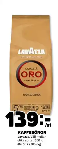 Coop Daglivs KAFFEBÖNOR, SEK 139 erbjuda