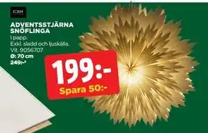 Jem&Fix ADVENTSSTJÄRNA SNÖFLINGA, SEK 199 erbjuda