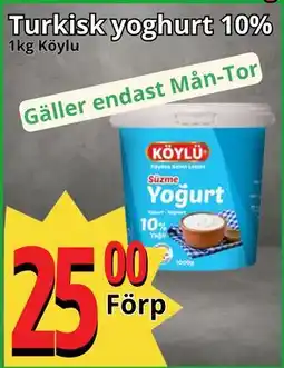 Supergrossen Turkisk yoghurt 10%, SEK 25 erbjuda