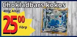 Supergrossen Chokladbars kokos, SEK 25 erbjuda