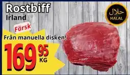 Supergrossen Rostbiff, SEK 169 erbjuda