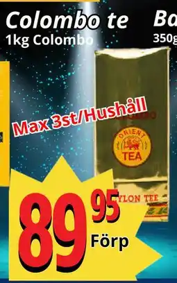 Supergrossen Colombo te, Medlemspris erbjuda