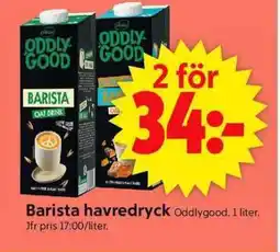 ICA Supermarket Oddlygood Barista havredryck erbjuda
