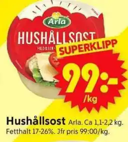 ICA Supermarket Arla Hushållsost erbjuda