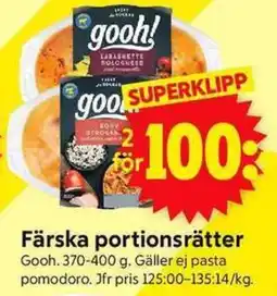 ICA Supermarket Gooh! Färska portionsrätter erbjuda