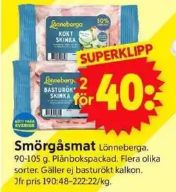 ICA Supermarket Lönneberga Smörgåsmat erbjuda