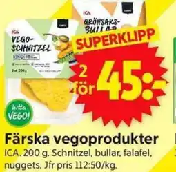 ICA Supermarket ICA Färska vegoprodukter erbjuda