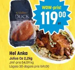 Eurocash JELIUS Hel anka erbjuda