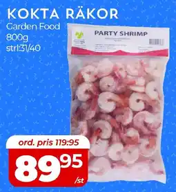 Matrix Butikerna GARDEN FOOD Kokta räkor erbjuda