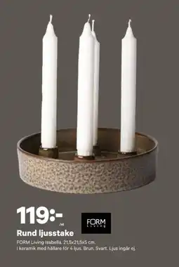 City Gross FORM LIVING Rund ljusstake erbjuda