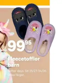 City Gross Fleecetofflor barn erbjuda