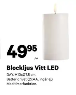 City Gross Blockljus vitt led erbjuda