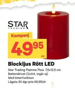 City Gross Blockljus Rött LED erbjuda