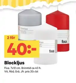 City Gross FIXA Blockljus erbjuda