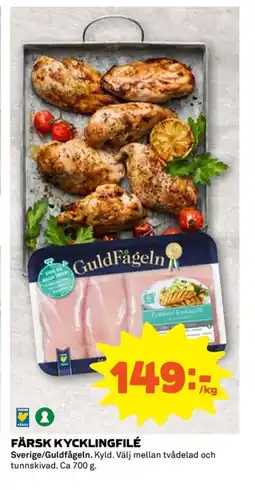 Coop GULDFÅGELN Färsk kycklingfilé erbjuda