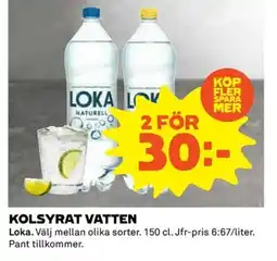 Coop LOKA Kolsyrat vatten erbjuda