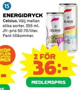 Coop CELSIUS Energidryck erbjuda