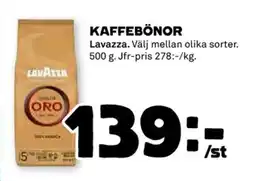 Coop LAVAZZA Kaffebönor erbjuda