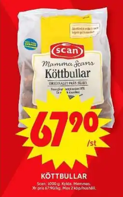 ICA Maxi SCAN Köttbullar erbjuda