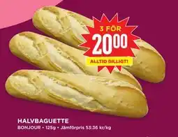 Willys HALVBAGUETTE, SEK 20 erbjuda