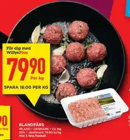 Willys BLANDFÄRS, Medlemspris erbjuda