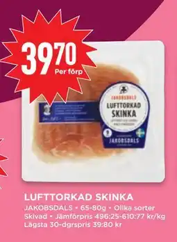 Willys LUFTTORKAD SKINKA, SEK 39.7 erbjuda