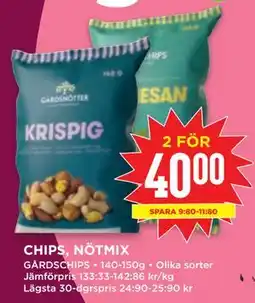 Willys CHIPS, NÖTMIX, SEK 40 erbjuda