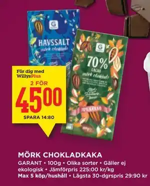 MÖRK CHOKLADKAKA, Medlemspris