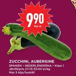 Willys Hemma ZUCCHINI, AUBERGINE, SEK 9.9 erbjuda