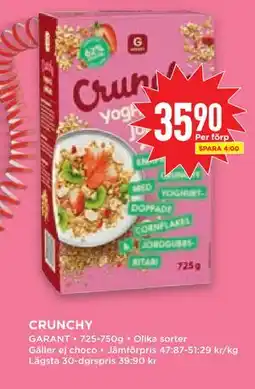 Willys Hemma CRUNCHY, SEK 35.9 erbjuda