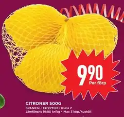 Willys Hemma CITRONER 500G, SEK 9.9 erbjuda