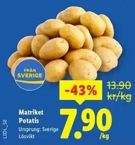 Matriket Potatis