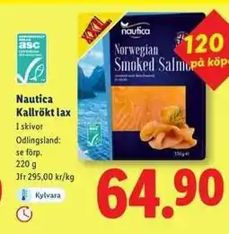 Lidl Nautica Kallrökt lax erbjuda