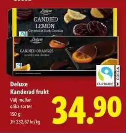 Lidl Deluxe Kanderad frukt erbjuda