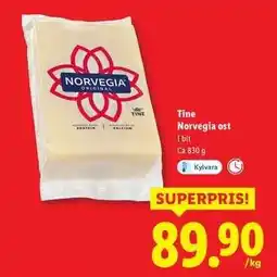 Lidl Tine Norvegia ost erbjuda