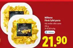 Lidl Milbona Färsk fylld pasta erbjuda