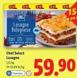 Lidl Chef Select Lasagne erbjuda