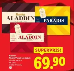 Lidl Marabou Aladdin/Paradis chokladask erbjuda