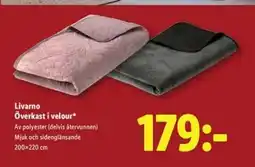 Lidl Livarno Överkast i velour erbjuda