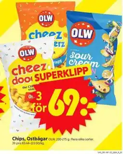 ICA Supermarket CHIPS, OSTBÅGAR erbjuda