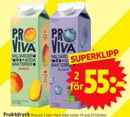 ICA Supermarket Fruktdryck Proviva erbjuda