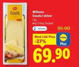Lidl Milbona Gouda i skivor erbjuda