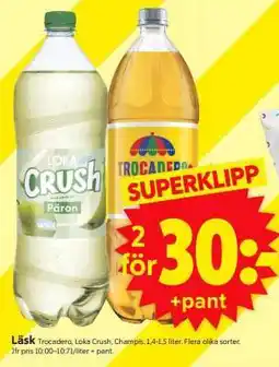 ICA Supermarket Läsk Trocadero, Loka crush, Champis erbjuda