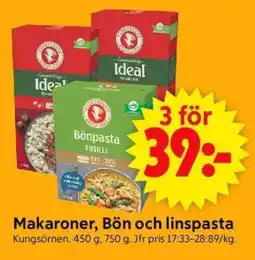 ICA Supermarket Makaroner, Bön och linspasta erbjuda