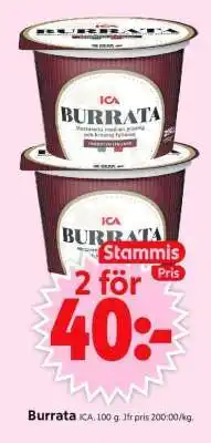 ICA Supermarket BURRATA erbjuda